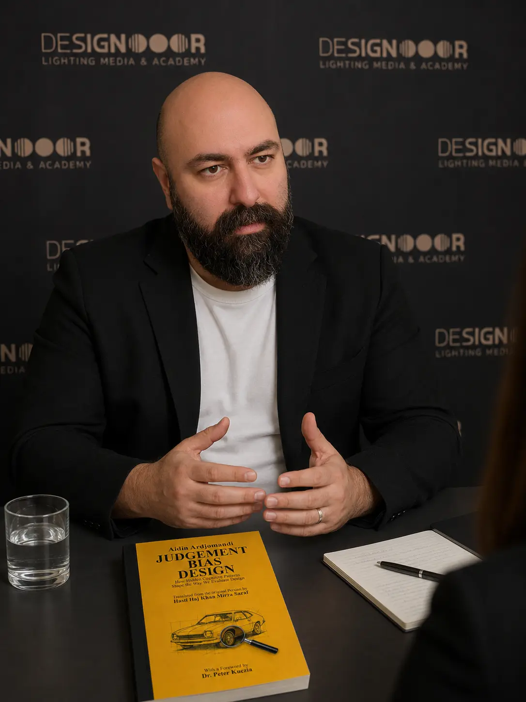 Aidin Ardjomandi speaking about design judgment